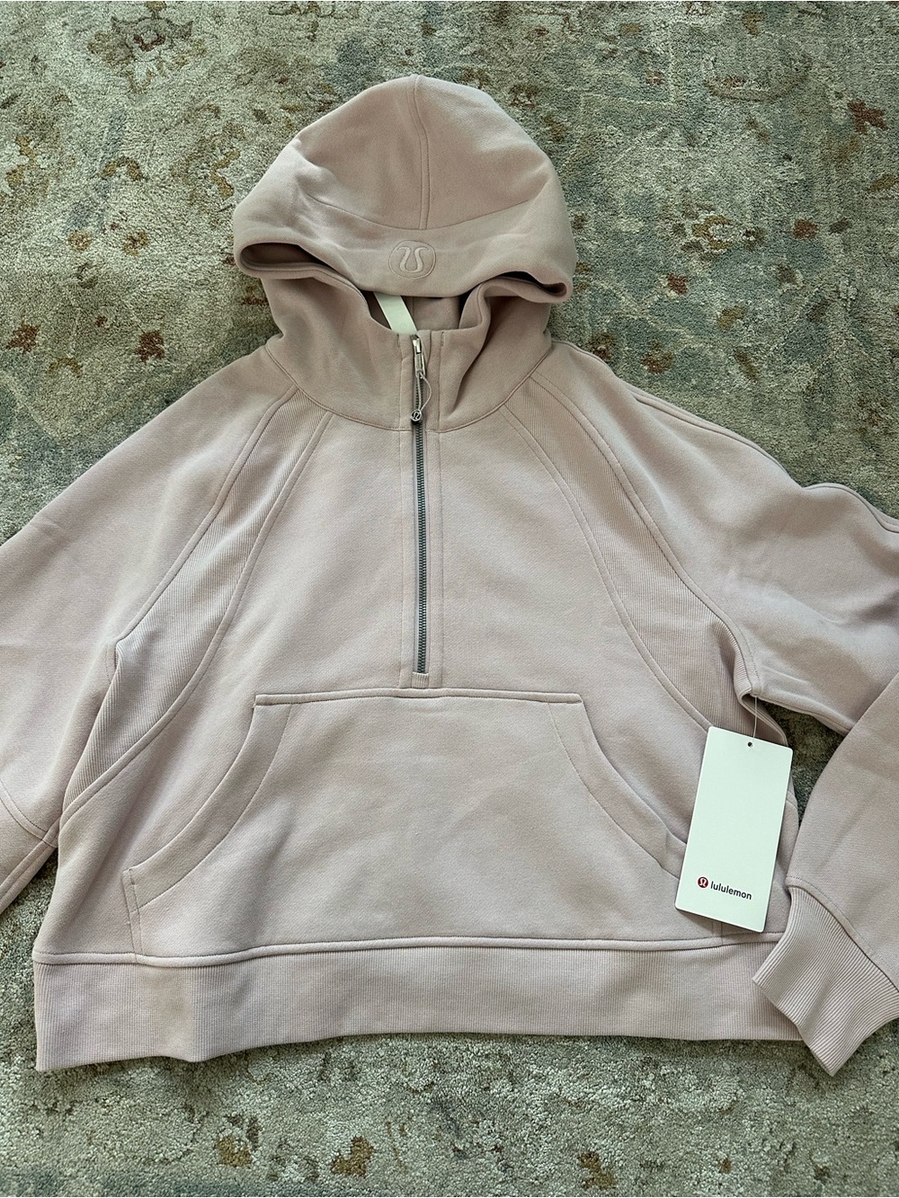 Lululemon Scuba Oversized Half Zip Hoodie - light pink